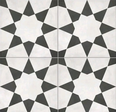 ENVÍO GRATUITO*17 piezas*Azulejos de porcelana mate Satori Nouveau Nero Starlight Deco 8”x 8” Foto 1 de 3