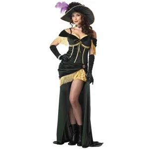 Saloon Madame Cowboy Western Can Can Burlesque Melbourne Cup Women Costume S - Afbeelding 1 van 3