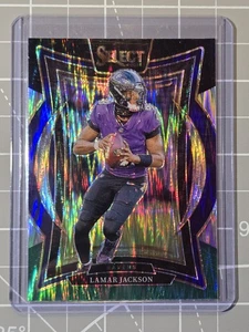 2024 Select Concourse Black and Green Shock Prizm Lamar Jackson #35 Ravens - Picture 1 of 7