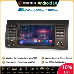 8-Core 128GB Android 14 Autoradio Navi für BMW X5 E53 GPS CarPlay DAB+ WLAN - Bild 1 von 16