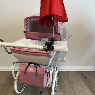Silver Cross Pink Pushchair With Umbrella And Raincover - Image 1 of 4