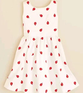 Kate Spade New York Girls Dress Carolyn A-line Ladybug White Dress Size 8 - Picture 1 of 10