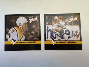 1992-93 Clark Candy Bun Mario Lemieux HOF Pittsburgh Penguins 2 CARDS - Picture 1 of 2