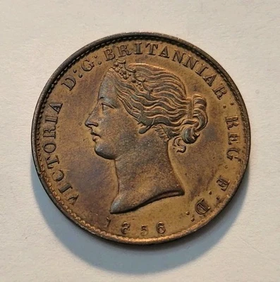 1856  Canada Nova Scotia - 1/2 penny  Token Breton 876 NS-5A1 - Image 1 of 4