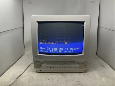 GE Spacemaker 13" CRT TV/VCR  13TVR70 Retro Monitor No Remote  Tested Working - Image 1 of 4