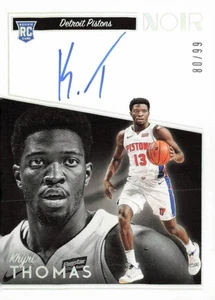 Khyri Thomas 2018-19 Panini Noir Rookie Auto #399 Rookie Auto RC Serial #80/99 - Imagen 1 de 2
