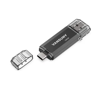 128GB USB C Flash Drive 2 in 1 OTG USB 3.0 + Typ C Speicherstick mit Schlüsselanhänger... - Bild 1 von 7
