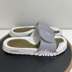 Jordan Hydro 2 Toboganes Hombre Talla 12 Blanco Plata Plantilla de Masaje Correa Ajustable - Imagen 1 de 12