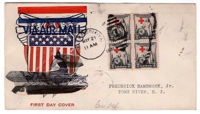 #702 Red Cross 1931 First Day Cover -  Unofficial u/o Alexandria VA - Image 1 of 2