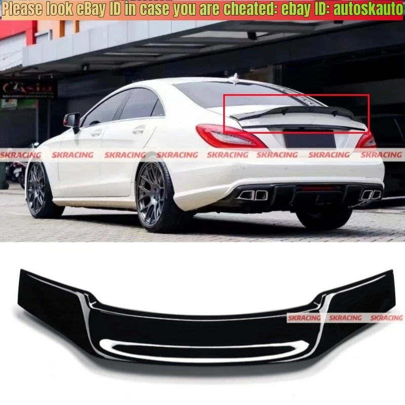 Gloss Black Trunk Spoiler Wing For Benz W218 CLS400 CLS500 CLS550 CLS63AMG 12-18 - Image 1 of 4