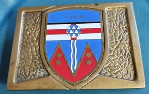 Vintage Yukon Solid Brass Belt Buckle - Picture 1 of 3