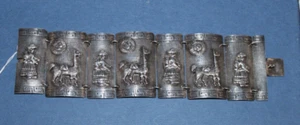 Vintage Peru .925 Sterling Silver Panel Bracelet - Picture 1 of 6