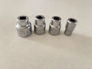 MAC 4- SHORT SOCKETS M186-9/16”, 2- M146-7/16”, M96- 8/32”, 6Pt 1/4” SAE Drive - Picture 1 of 4