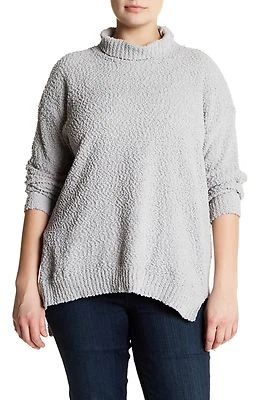 JOSEPH A Textured Cowl Neck Sweater, Lady Grey, Size 1X plus, NWT  NEW  - Image 1 of 2