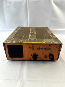 Vintage Instalert Table Top Tube Radio Bronze Corded Compact | FOR PARTS AS IS - Picture 1 of 6