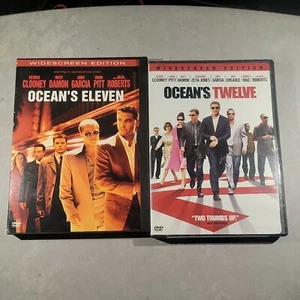 Ocean's Eleven 11 & Ocean's Twelve 12, DVD Lot George Clooney Brad Pitt Movies - Picture 1 of 6