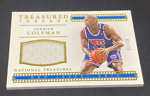 DERRICK COLEMAN 2015-16 NATIONAL TREASURES Game-Used Jersey #d 01/49 1/1 Nets