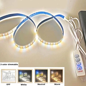 USB 5V Kitchen Under Cabinet Closet Lighting Kit Shelf Light Strip Bar Counter - Picture 1 of 10