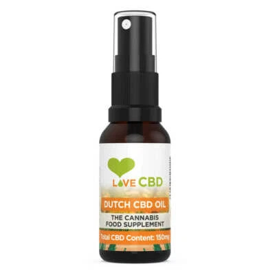CBD Oil 150mg Dutch Spray Broad Spectrum Love CBD 20ml Vegan Olive Supplement