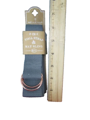 856.  2-in-1 Yoga Strap & Mat Sling OAK AND REED Fashion Forward Fitness 6 Foot - Image 1 of 4