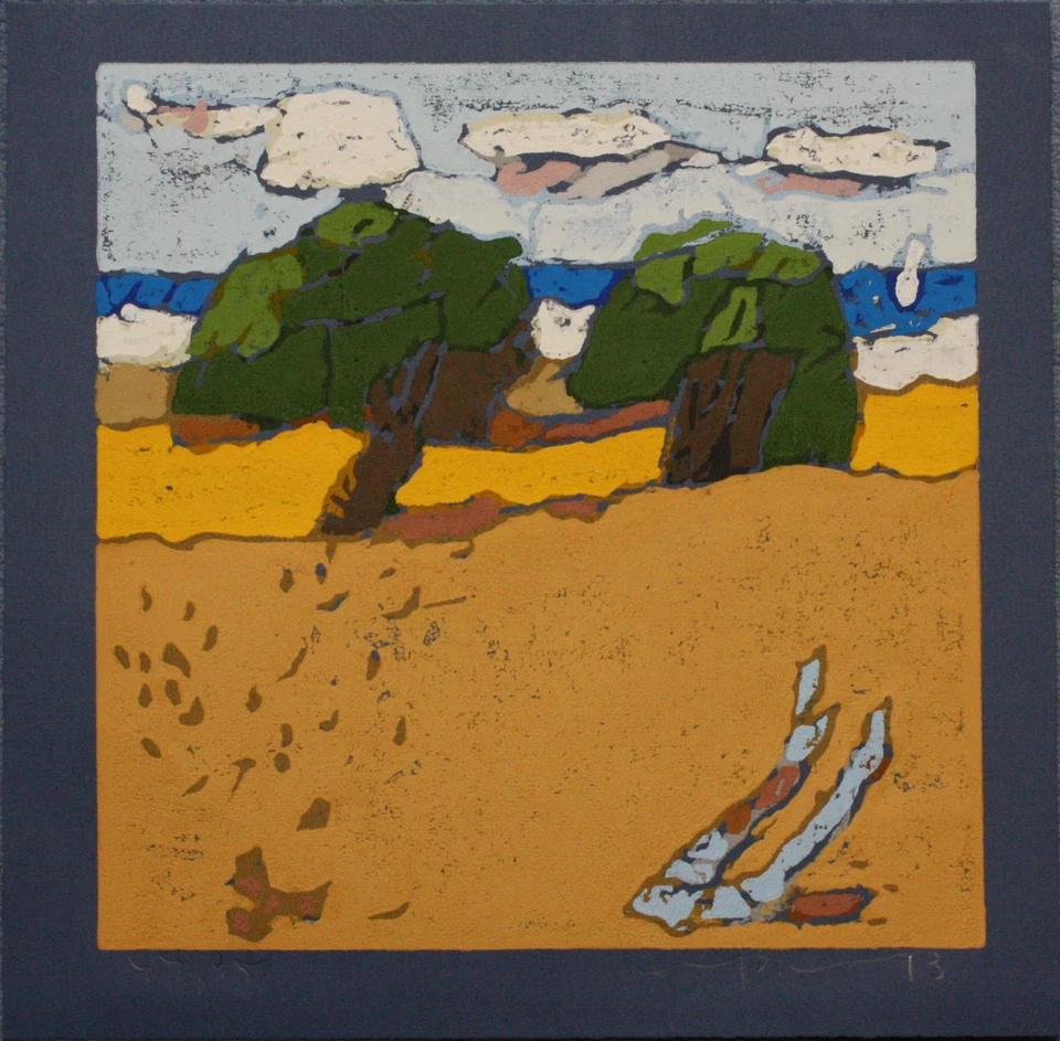 Klaus Fussmann Weizen vor Ostsee, spitzen Meisterwerk und sehr dekorative Farben - Bild 1 von 1