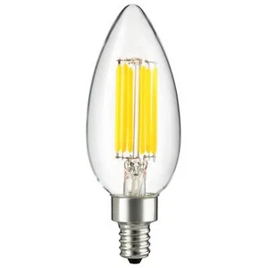 LED Filament B11 Torpedo Chandelier Ligh 5W 60W 600LM Candelabra E12, 4000K, 1PK - Picture 1 of 1