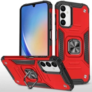 Military Grade Robust Series Dual Layer Hybrid Case with Ring Grip for Samsung - Picture 1 of 6