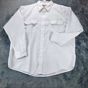 Camicia da lavoro vintage anni 90 Big Mac uomo XLT bianca colletto bottoni nuova - Foto 1 di 8