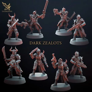 Dark Zealot Infantry, Wargaming Miniatures for Sci-Fi Grimdark, Chaos, Cultist - Picture 1 of 10