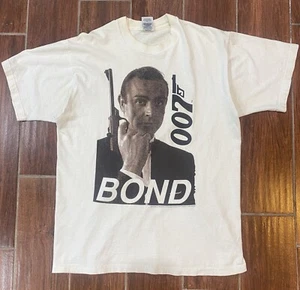 Extremely Rare Vintage James Bond Sean Connery Graphic T-Shirt Size Large - Picture 1 of 3