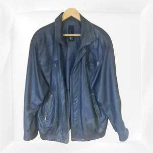 DAVID MOORE Deutsch Vintage Classic Grau Lammleder Jacke- Echt Leder - Groß 54 - Bild 1 von 12