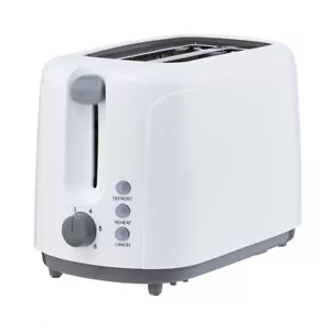 Toaster 2-Slice Electric Automatic Crumb Tray White 700W, 2 Slice Toaster Bread - Picture 1 of 6