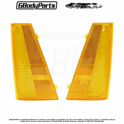 80-81 Malibu El Camino Faro Faro MARCADOR LATERAL Luz Giratoria Lámpara Lente PR Foto 1 de 3