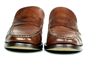 Cole Haan Herren Schuhe Braun Leder Penny Loafer Leger Pinch Slipper Gr. 7 B - Bild 1 von 11