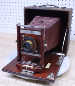 Nice Used Antique Wooden Bellows CONLEY MODEL XV 5X7 Plate Folding Camera - USA - Picture 1 of 19