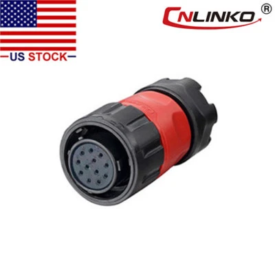 12 Pin Power Signal Circular Connector Female Plug Outdoor Waterproof IP67 M20 - Image 1 of 4