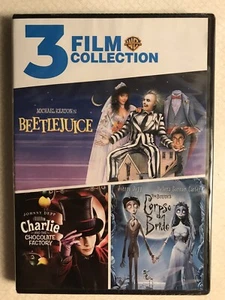 NEW! Beetlejuice / Charlie and the Chocolate Factory / Corpse Bride (DVD) - Picture 1 of 2