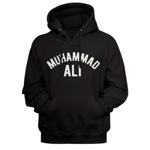 Muhammad Ali Boxing Legend White Arched Name Logo Men's Pullover Hoodie - Picture 1 of 5