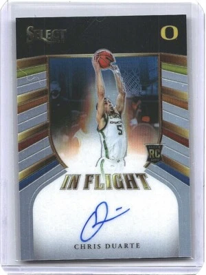 2021-22 Chris Duarte Select In Flight On Card Auto Rookie /99 RC Oregon Ducks - Image 1 of 2