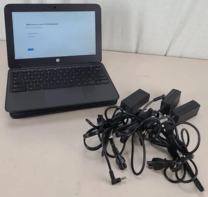 Lot of 3 HP Chromebook 11 G5 EE Intel Celeron 4GB 16GB SSD - Picture 1 of 10