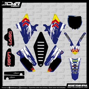 Kit Grafiche Adesivi per YAMAHA YZ YZF UFO 125 250 450 2002-2014 Cross Stickers - Imagen 1 de 1