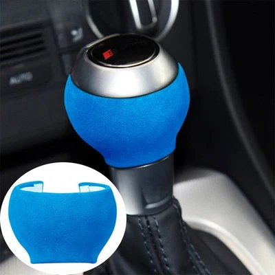 Suede Blue Car Gear Shift Knob Trim For Audi A3 Q3 TTRS RSQ3 RS3 RS4 RS5 RS6 RS7 - Image 1 of 4