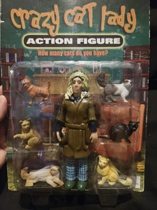 CRAZY CAT LADY Action Figure with Six Cats, NEW IN BOX - Picture 1 of 4