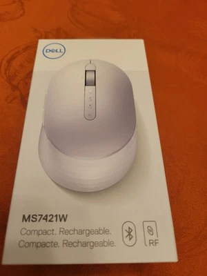 NEW in Sealed Box Genuine Dell Premier Wireless Mouse Platinum Silver MS7421W - Image 1 of 3