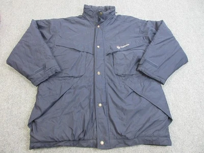 VINTAGE Sergio Tacchini Jacket Mens XL Navy Winter Insulated Hooded Parka Coat - Image 1 of 4