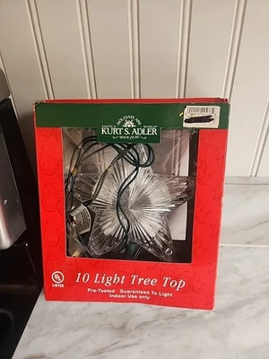 Kurt S Adler 10" Christmas Tree Star Tree Topper Lights - Image 1 of 4