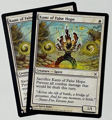 X2 MTG Betrayer of Kamigawa (BOK 010) Kami of False Hope- NM - Common - The List - Image 1 of 3