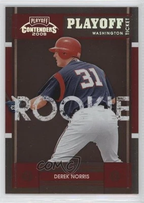 2008 Playoff Contenders Playoff Ticket /199 Derek Norris #20 - Image 1 of 2