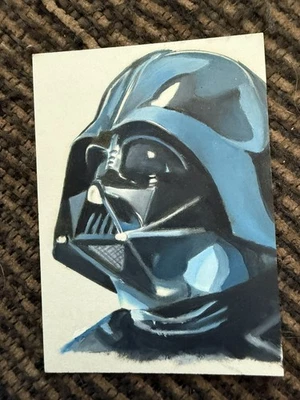Topps Galactic Files Star Wars Darth Vader Sketch Card By Kevin Graham 1/1 AP - Image 1 of 2