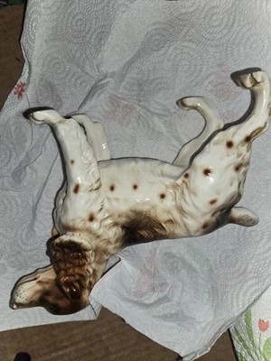 Vintage Very Old 1907 Japan Porcelain Spaniel Figurine - Image 1 of 4